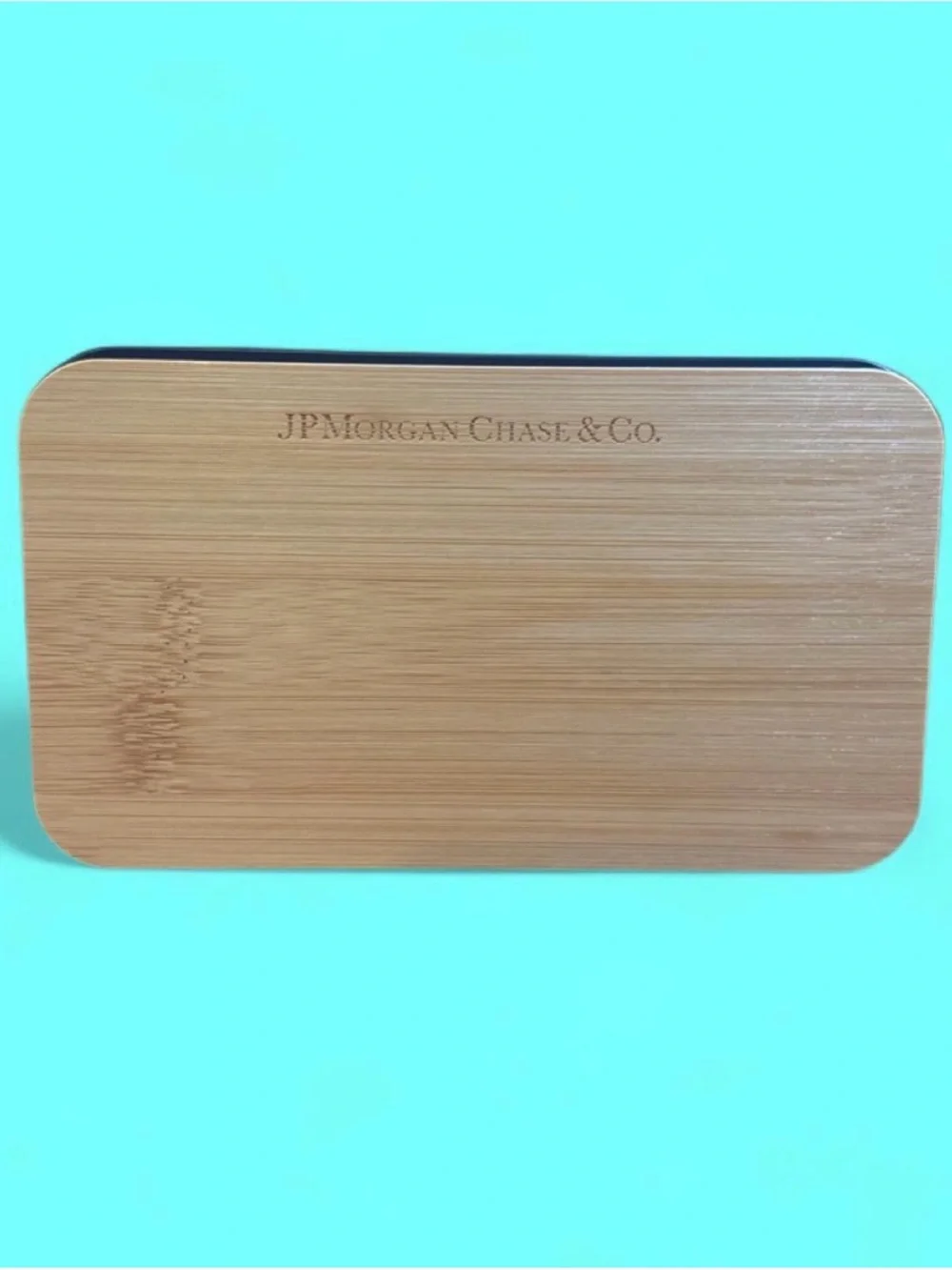 NEW Rare J.P. Morgan Chase Bamboo Bento Lunch Box w/ Utensils – Never Used